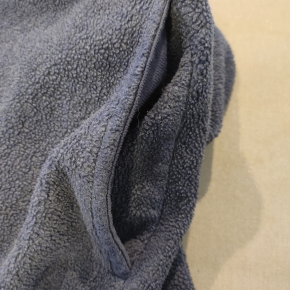 CROFT & BARROW SPORT FLEECE FUZZY HALF ZIP PULLOVER, BLUE L - Picture 6 of 7
